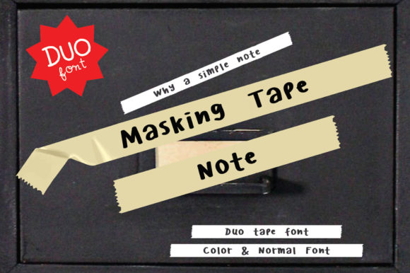 Masking Tape Note: A Handwritten Font That Feels Like a Thought Jotted Down