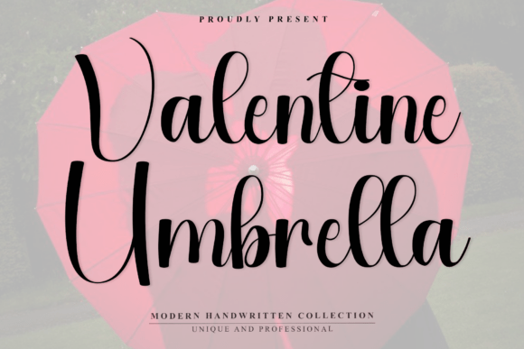 Valentine Umbrella: A Sophisticated Script Font for Autumnal Design